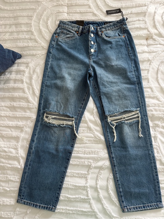 Blank NYC Denim - Blank NYC Madison Crop Distressed Button-Fly Blue Jeans NEW